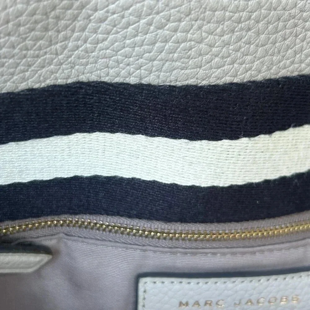 Marc Jacobs Pebbled Leather Tote in Light Gray with Gold Hardware